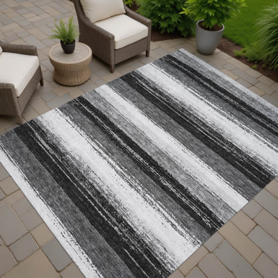 Machine Washable Indoor/Outdoor Chantille ACN2707 Stripes Rug
