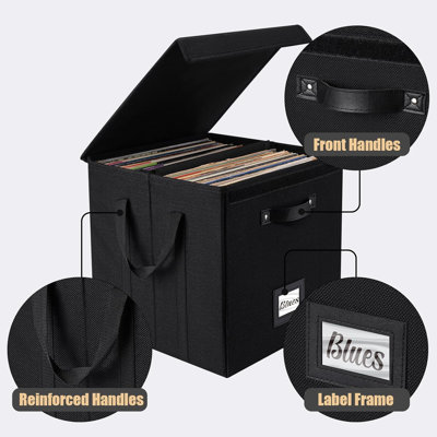 13 Inch Linen Fabric Case for LP Album Storage