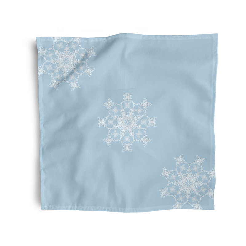 Ciarrah Polyester Geometric Square Napkin, Blue