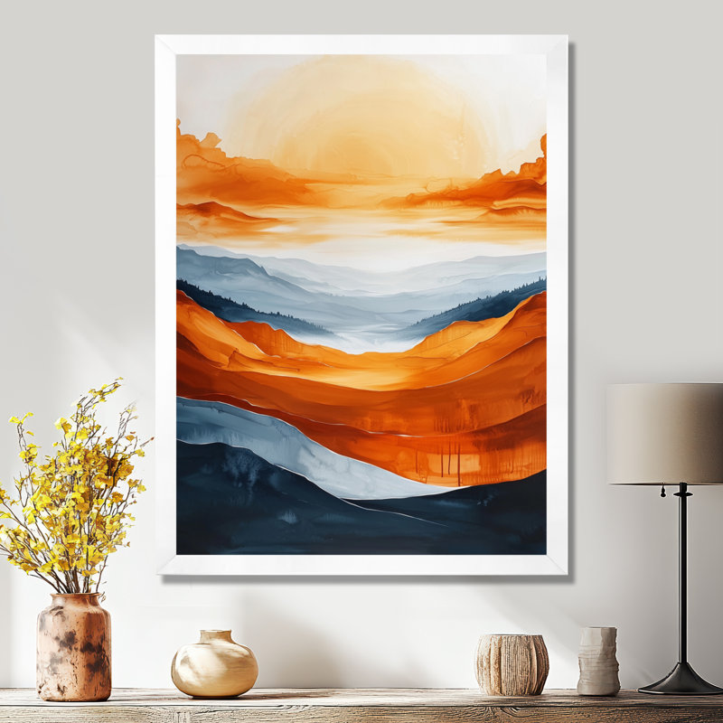 Nyre - paysages, impressions d'art mural, H 20 po x l 12 po, Picture Framed, Blanc