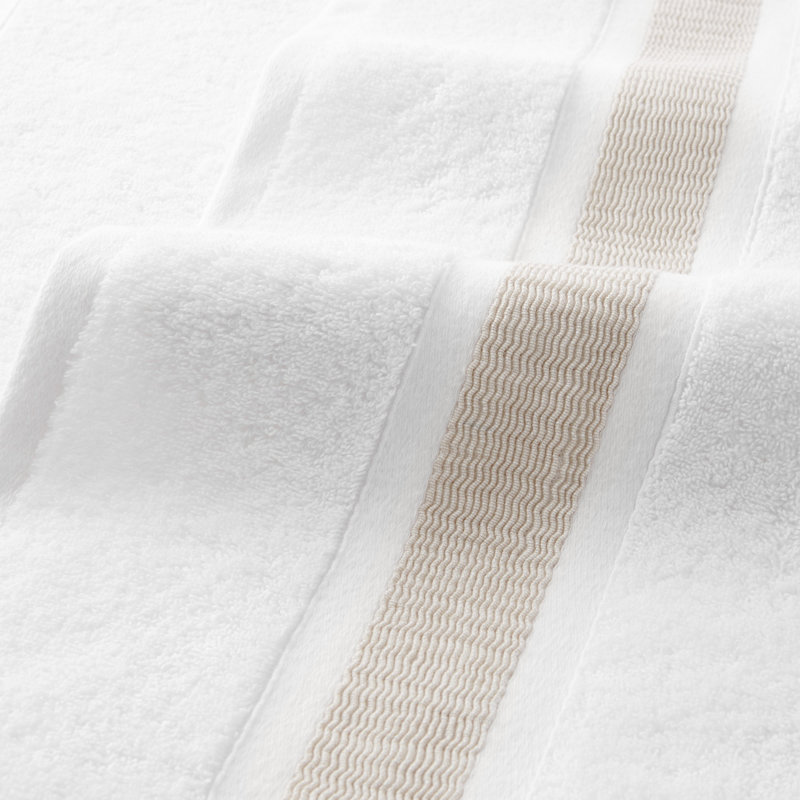 Serviettes de bain turque rayée en coton Aegean 600 GSM Aston & Arden, Beige