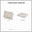 Mini ensemble de couette en coton taupe double / grand