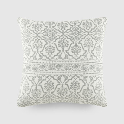 Antique Floral Cotton Throw Pillow