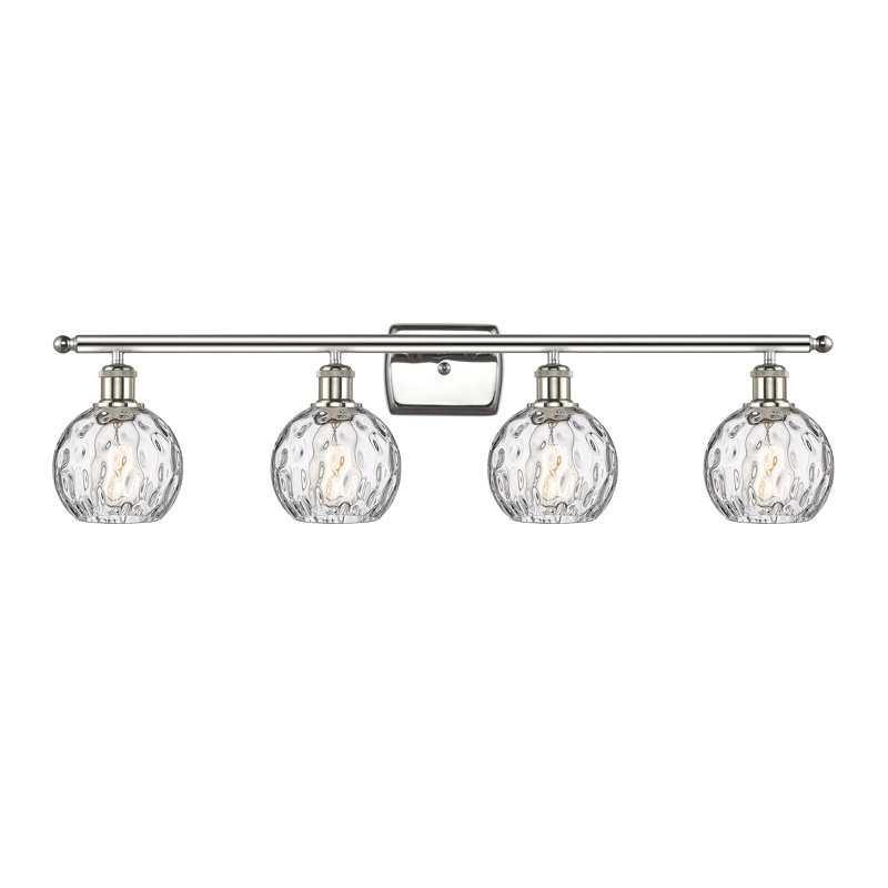 Éclairage pour salle de bain 4 lumières Almatine, DEL, Nickel poli