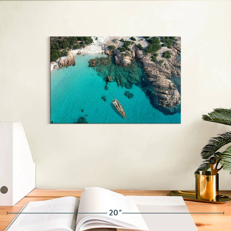 Gillard Sea In Sardinia, 8" H x 12" W