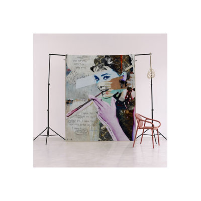 Retro Multicolor Woman Portrait Patterned Creative Modern Decorative Machine Washable Rug
