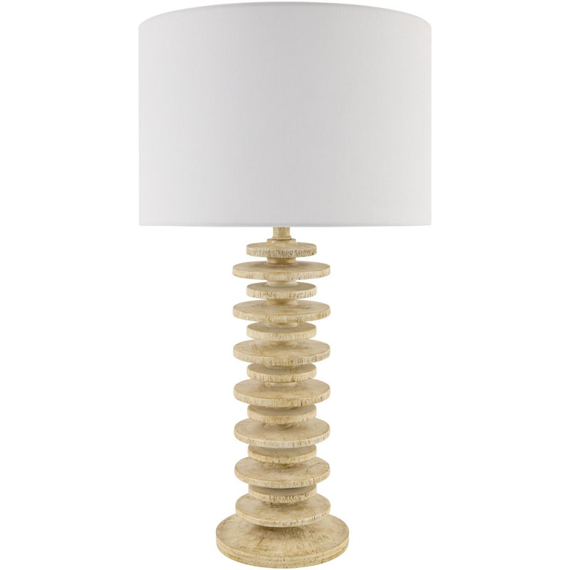 Eliseo Table Lamp, Beige, White