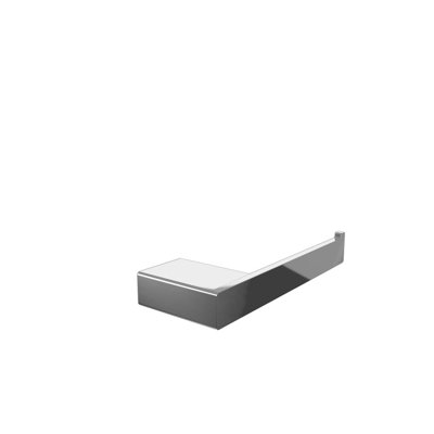 Cinder Wall Mounted Toilet Paper Holder (LH Post) - Chrome, Solid Brass, Includes Installation Hardware
