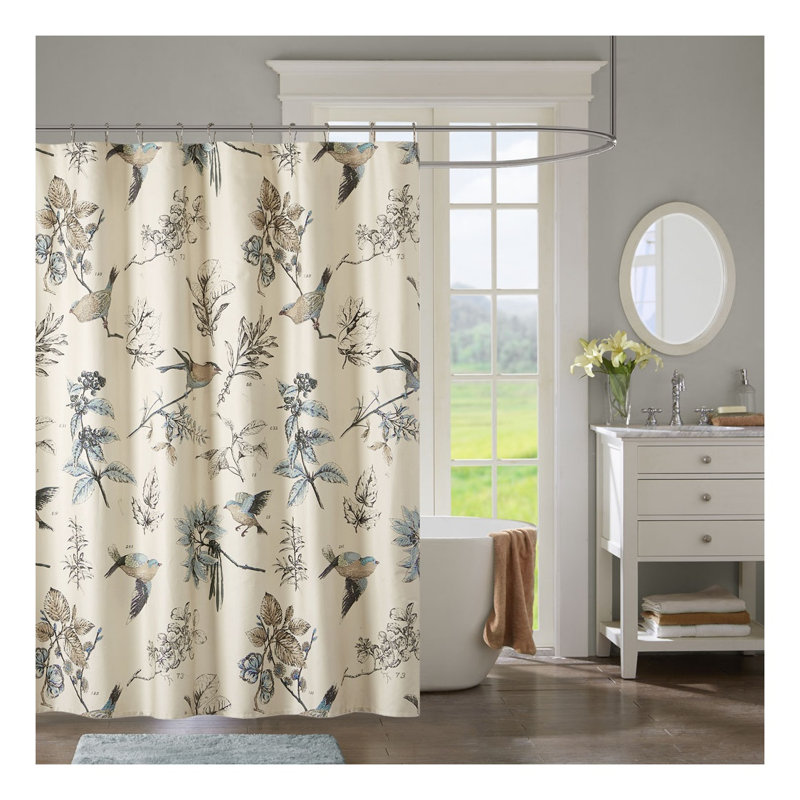 Printed Cotton Shower Curtain