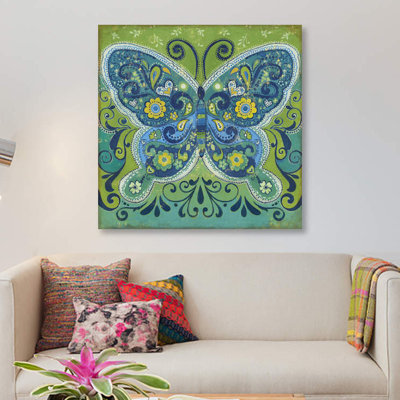 « papillon mosaïque », impression sur toile