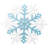 Snowflake Wooden Christmas Wall Decoration - 11.75" - White And Blue