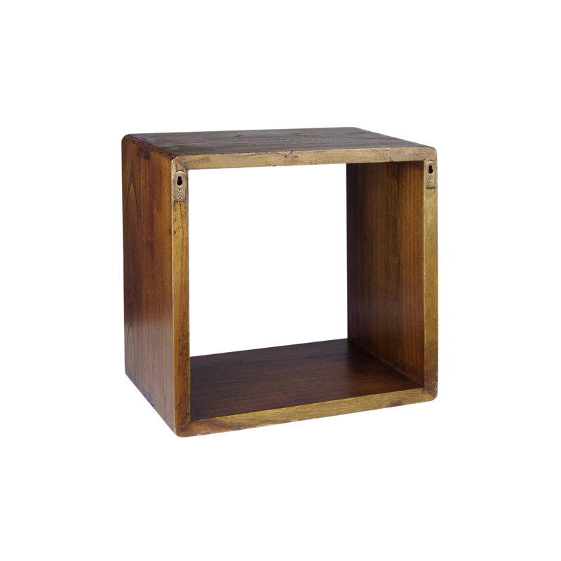 Jakarra Square Oak Solid Wood Accent Shelf