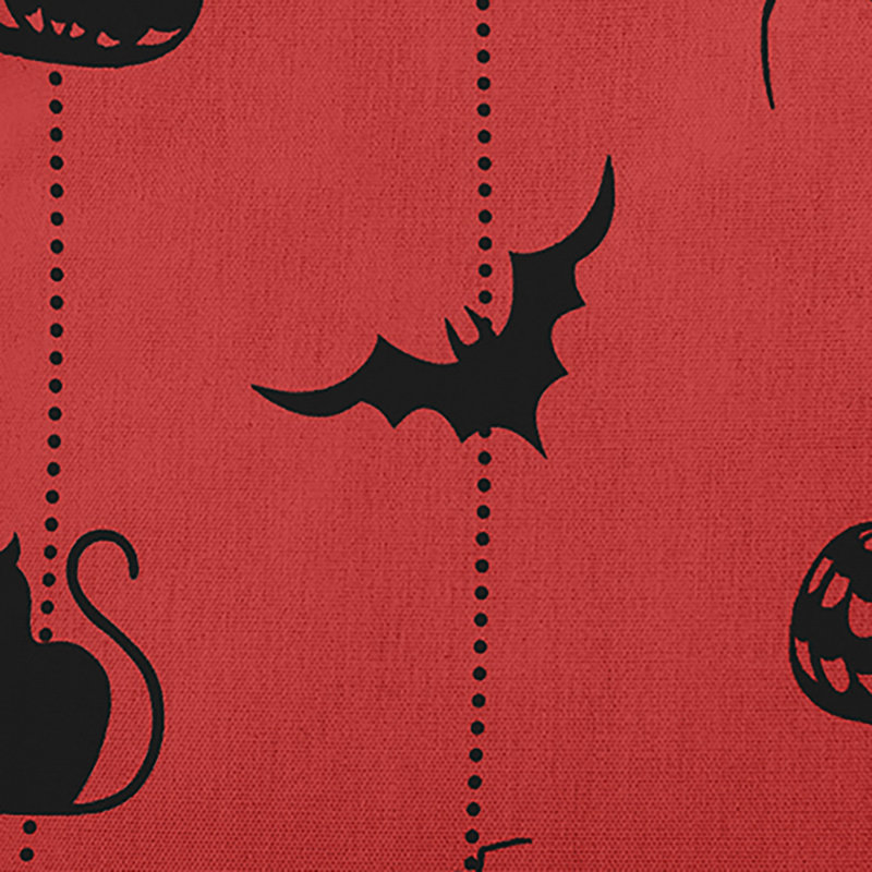 Coussin Halloween, H 20 po x l 20 po, Rouge, Carré