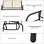 Banc oscillant pour 2 personnes, causeuse double à bascule de patio avec structure en acier thermolaqué pour porche de jardin-118043740