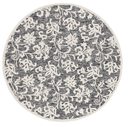 Metro Hand Tufted Wool And Cotton With Latex Floral Rug