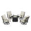 Dezrae 4 - Person Patio Conversation Set with Cushions