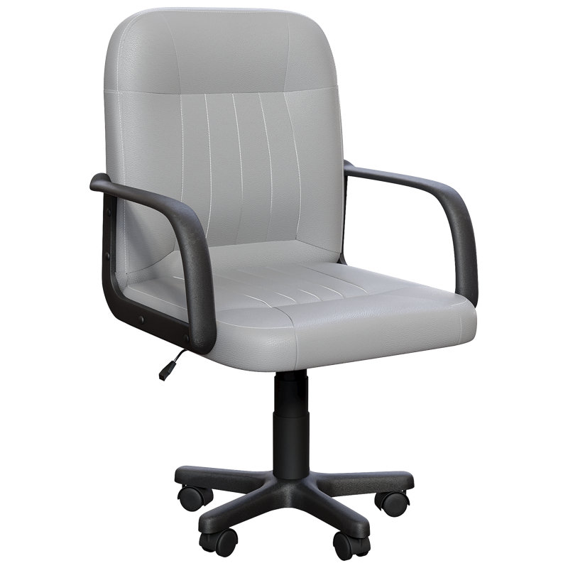 Office Desk Chair With Arms, Adjustable, Swivel, Comfortable Desk Chair, UKFR Certified, Grey