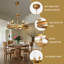 6-Light Black Wagon Wheel Chandelier – Rustic Industrial Pendant Lighting for Dining Room & Foyer-416358772