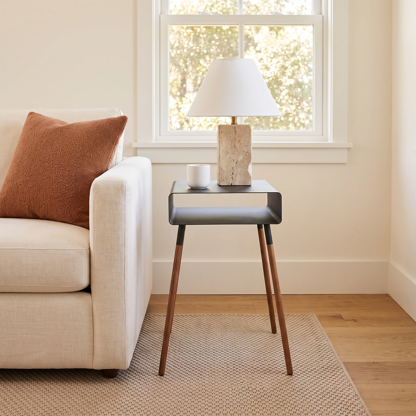 16" End Table, Black
