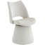 Ensemble de salle à manger pliable moderne 5 pièces avec table ronde et chaises rembourrées-129878049