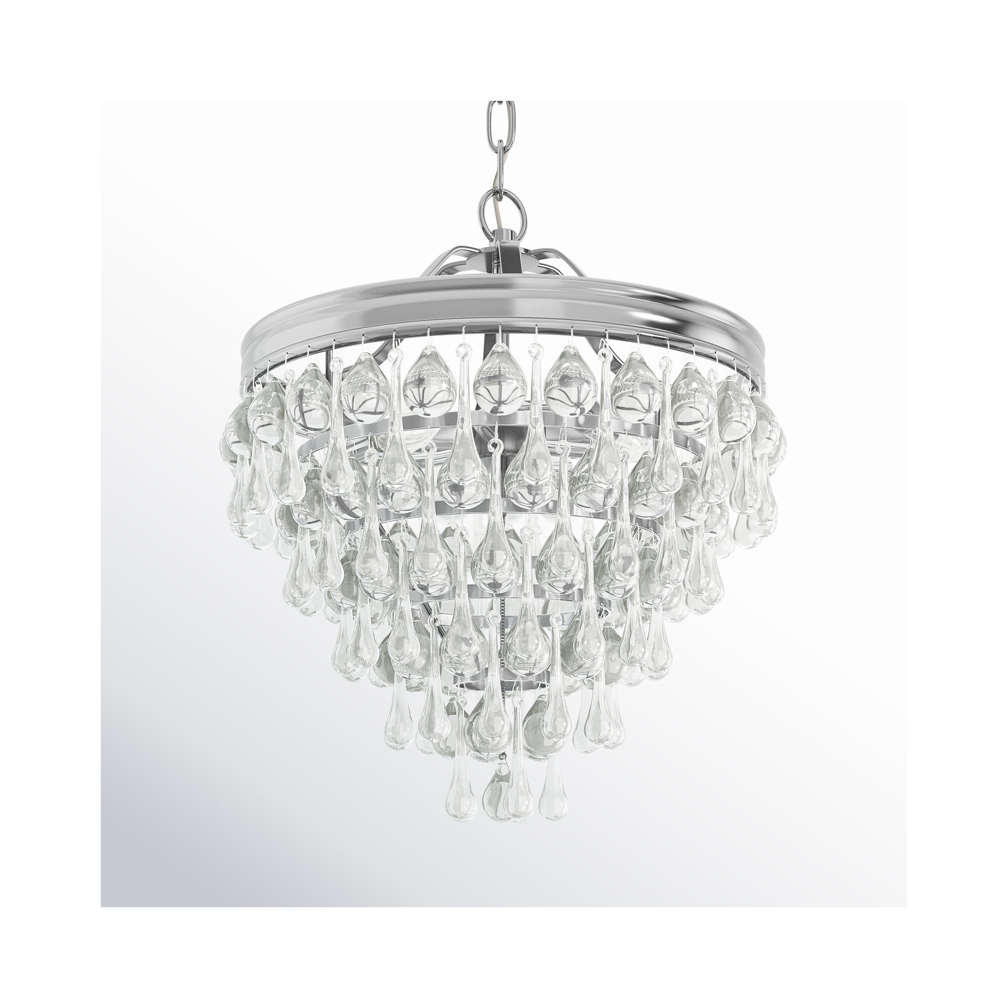 Omalley 3 Light Dimmable Pendant, Chrome