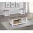3-Piece Set Table, Top Cocktail Rectangular Coffee Table and Two Matching Square End Tables for Living Room
