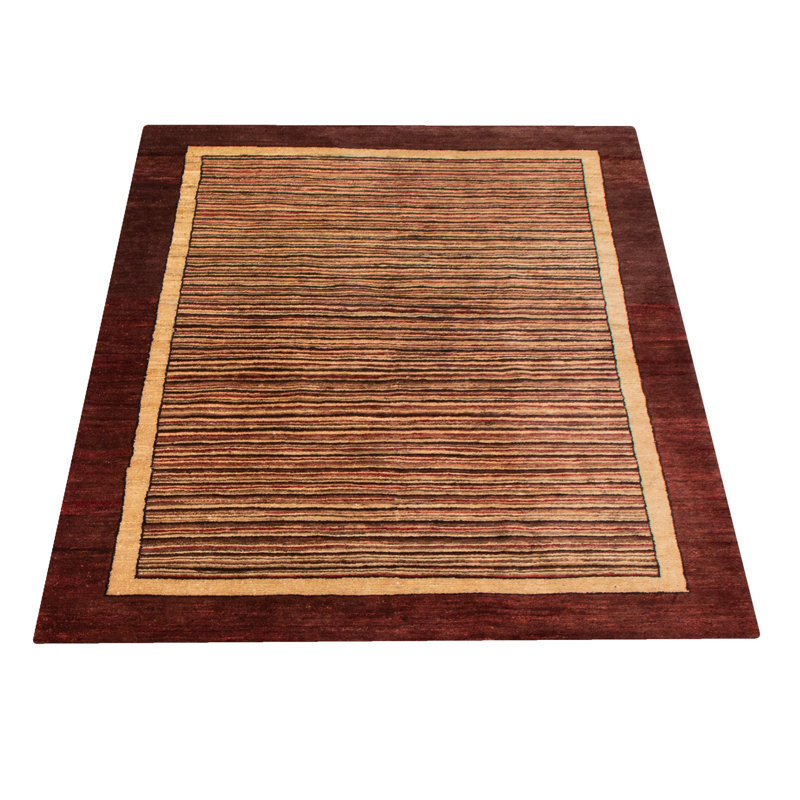 Tapis rouge foncé Finest Peshawar Ziegler 4 pi 1 po x 5 pi 9 po