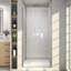 Porte de douche à pivot demi-cadre avec verre transparent de 34 à 36 po de largeur x 72 po de hauteur-129051650