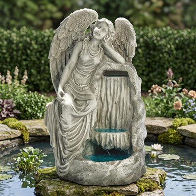 Resting Grace Angel Garden Fountain