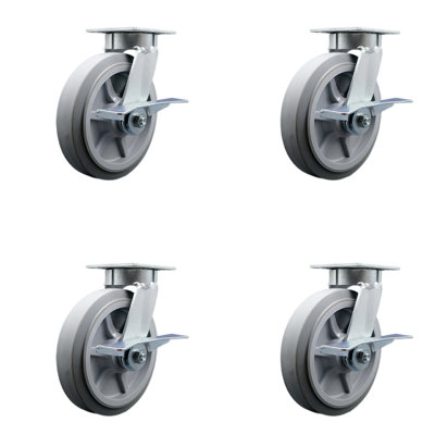 Kingpinless Thermoplastic Rubber Swivel Caster