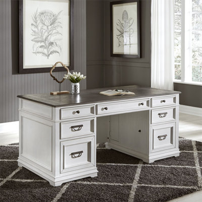Bureau de direction Colburn Jr. avec tiroirs de rangement verrouillables