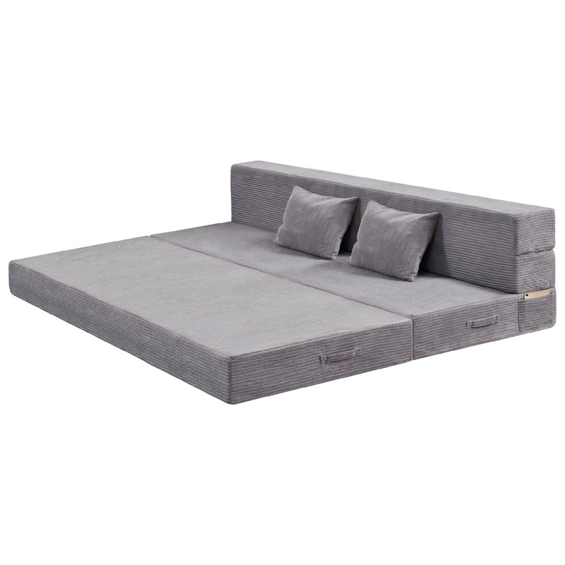 Fauteuil convertible futon, Gris clair