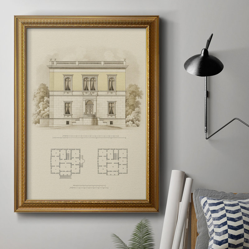 Toile encadrée de qualité supérieure Estate and Plan V - prête à être accrochée, L 16 po x H 20 po