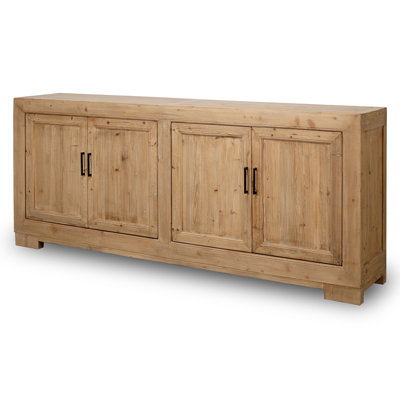 Buffet en bois de pin massif de 101 po de largeur Capri