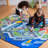 Justice League City Road Educational Learning Game Non Slip Kids Rug Carpet Classroom Playroom Mat-70614713