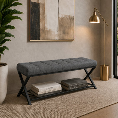 Richia Cushioned Bench With Shoe Storage
