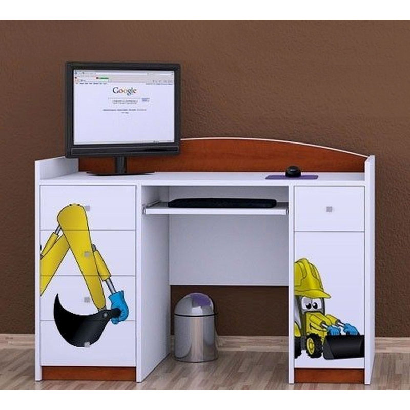 Mikhail 125cm Computer Desk, Brown