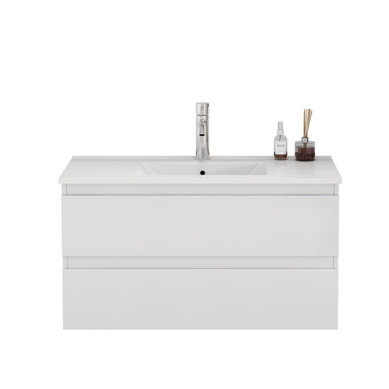 Meuble-lavabo de salle de bain avec lavabo, 36"