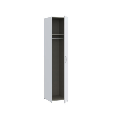 Econobox 1 Door Narrow Wardrobe in White, 40 cm