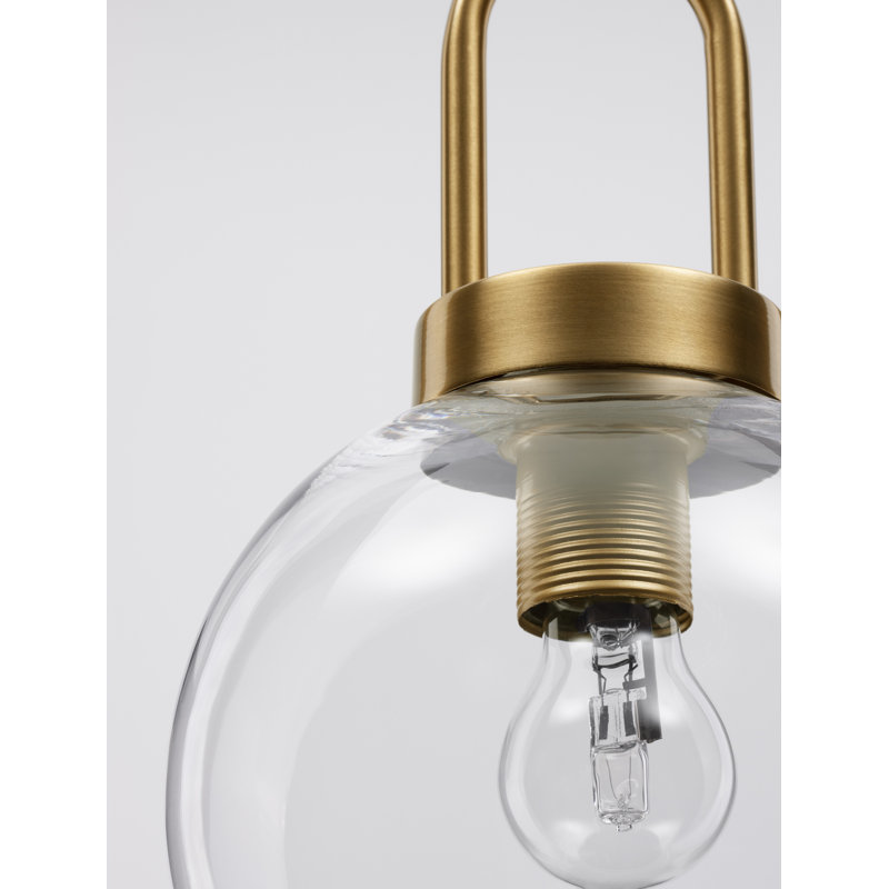 1 - Light Brass Gold Single Pendant