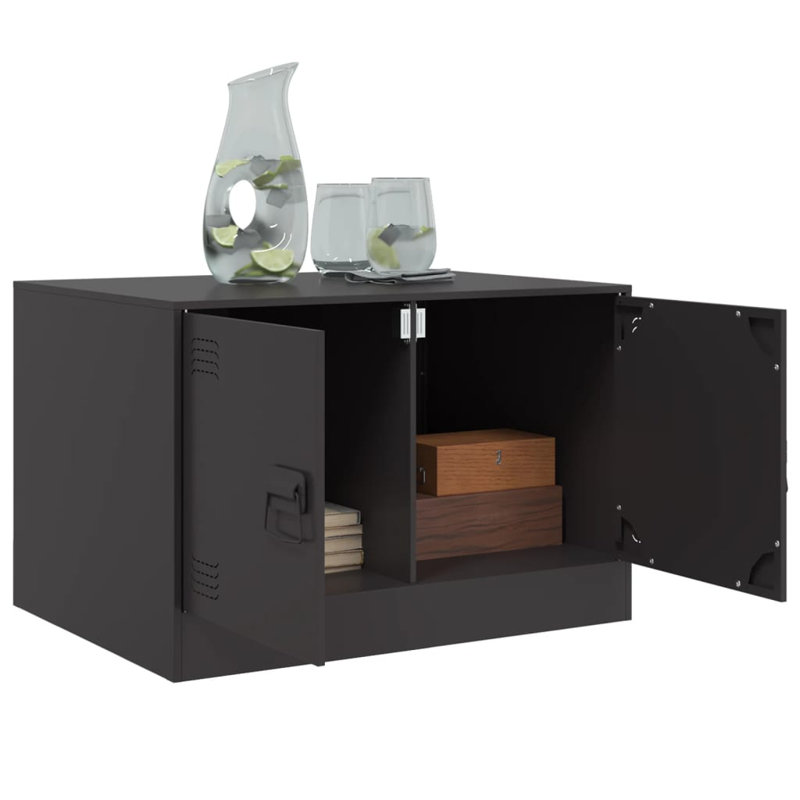Alexionna Coffee Table with Storage, Black