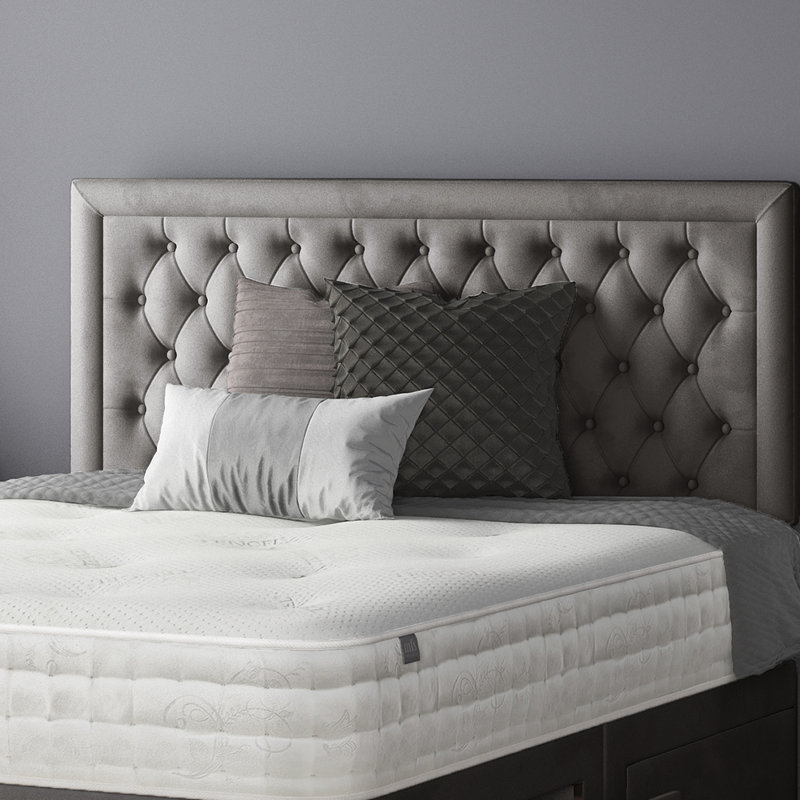 Scarborough Upholstered Headboard, Grey, Double (4'6)