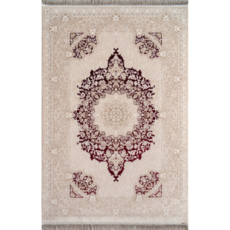 Tapis rectangulaire en coton Tassa, Rectangle 5 pi 3 po x 7 pi 7 po