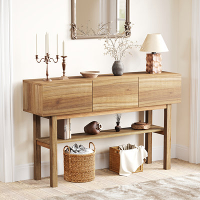 Console 47 po avec 3 tiroirs et 2 tablettes