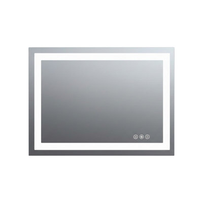 36" Lighted Frameless Bathroom Vanity Mirror