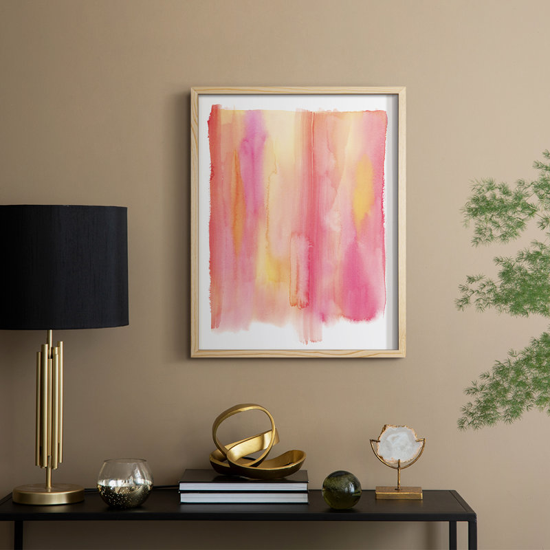 Impression encadrée Summer Sherbet Wash II - bois massif, H 11 po x l 9 po