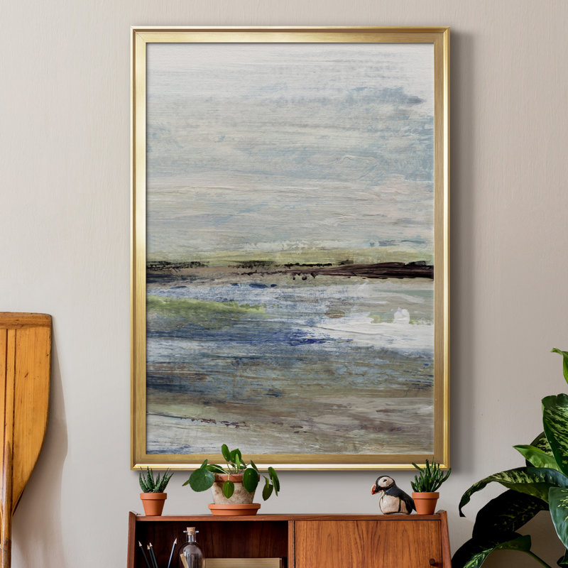 Wetlands II - Peinture sur toile encadrée, Cadre doré, H 18,5 po x l 24,5 po x P 1,5 po