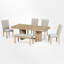 Ensemble de salle à manger extensible 6 pièces-1451511197-1451511196