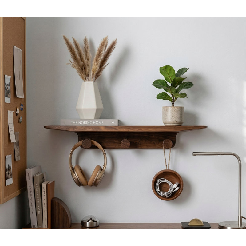 Tablettes murales en bois flottantes Sephine