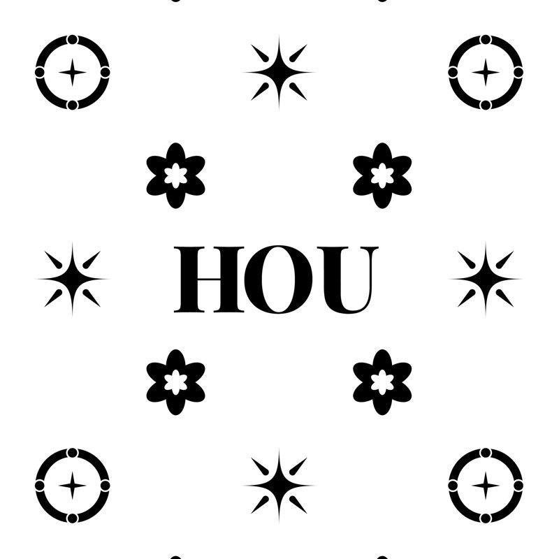 Tête de lit Houston 59,5 po x 29,5 po Houston, Blanc / noir 